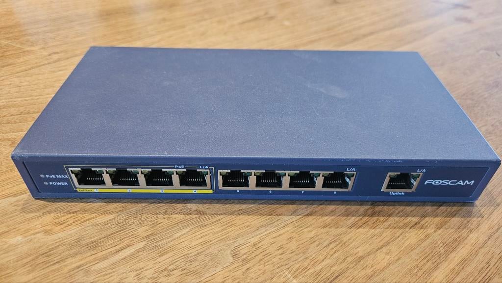 Foscam PS108 fast ethernet PoE switch, Ophalen of Verzenden, Gebruikt