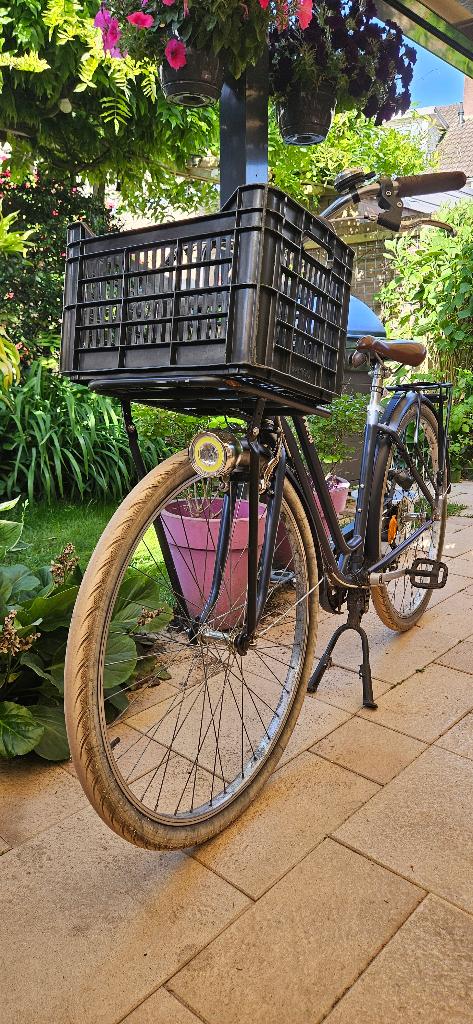 Meisjesfiets BTwin Elops 520 Blue S/M met krat, Gebruikt, Velgrem, Versnellingen, BTWIN