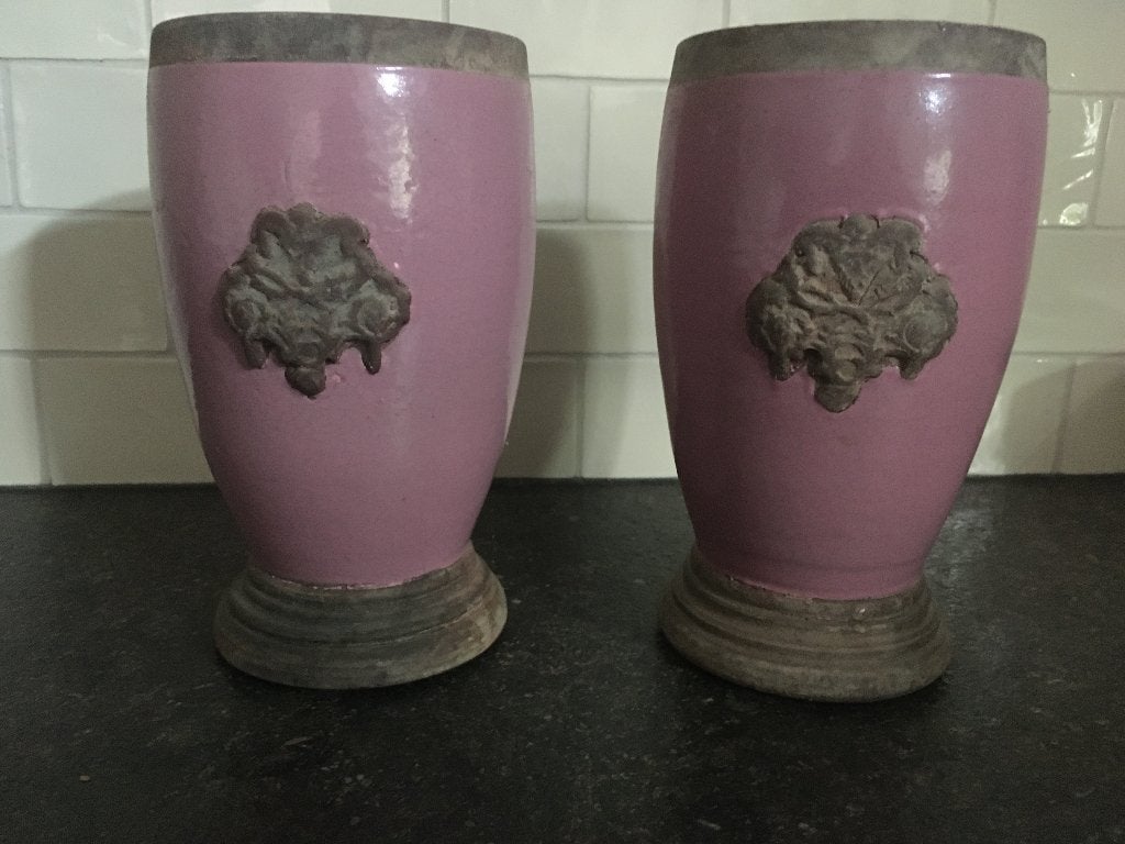 Vazen, Ophalen of Verzenden, Zo goed als nieuw, Roze, 50 cm