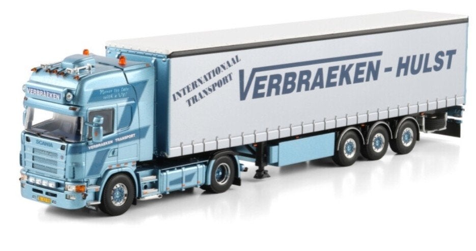 WSI SCANIA 4 SERIES + SCHUIF ZEIL TRAILER - VERBRAEKEN, Wsi, ., Nieuw, Ophalen of Verzenden