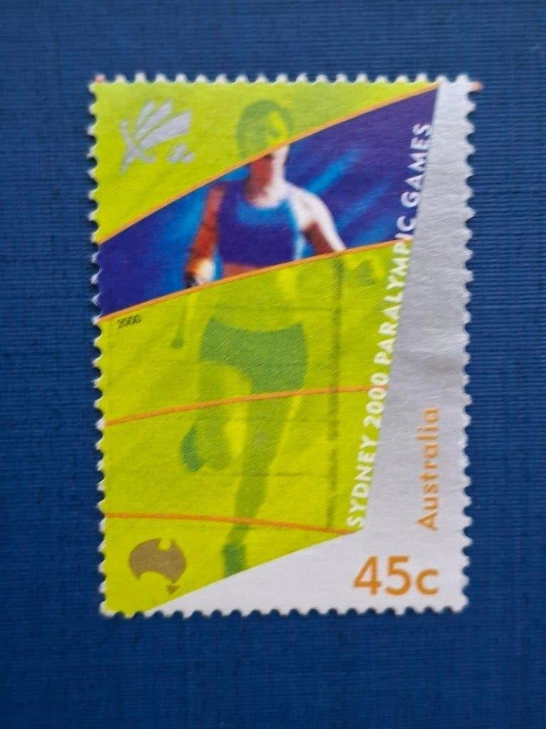 Postzegel Australie 2000 zegel Paralympische Spelen 18-08, Ophalen of Verzenden, Gestempeld