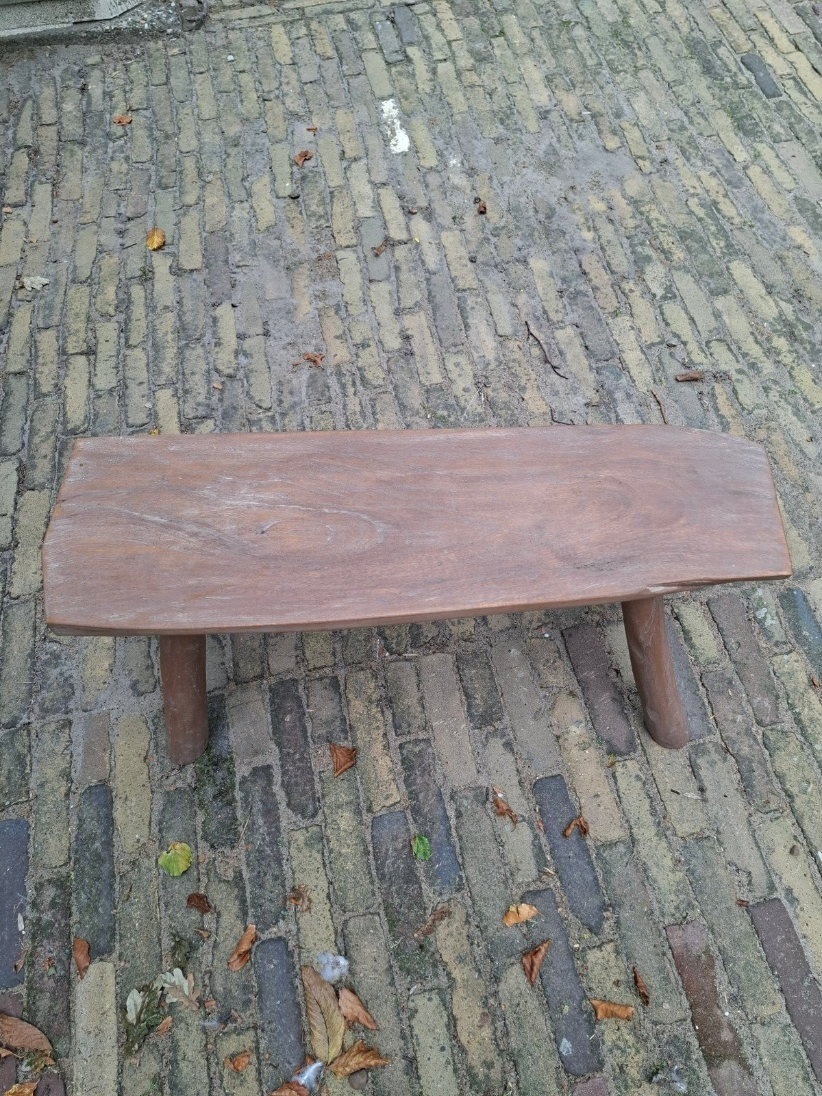 Landelijk krukje/tafeltje, Ophalen, Zo goed als nieuw, Hout