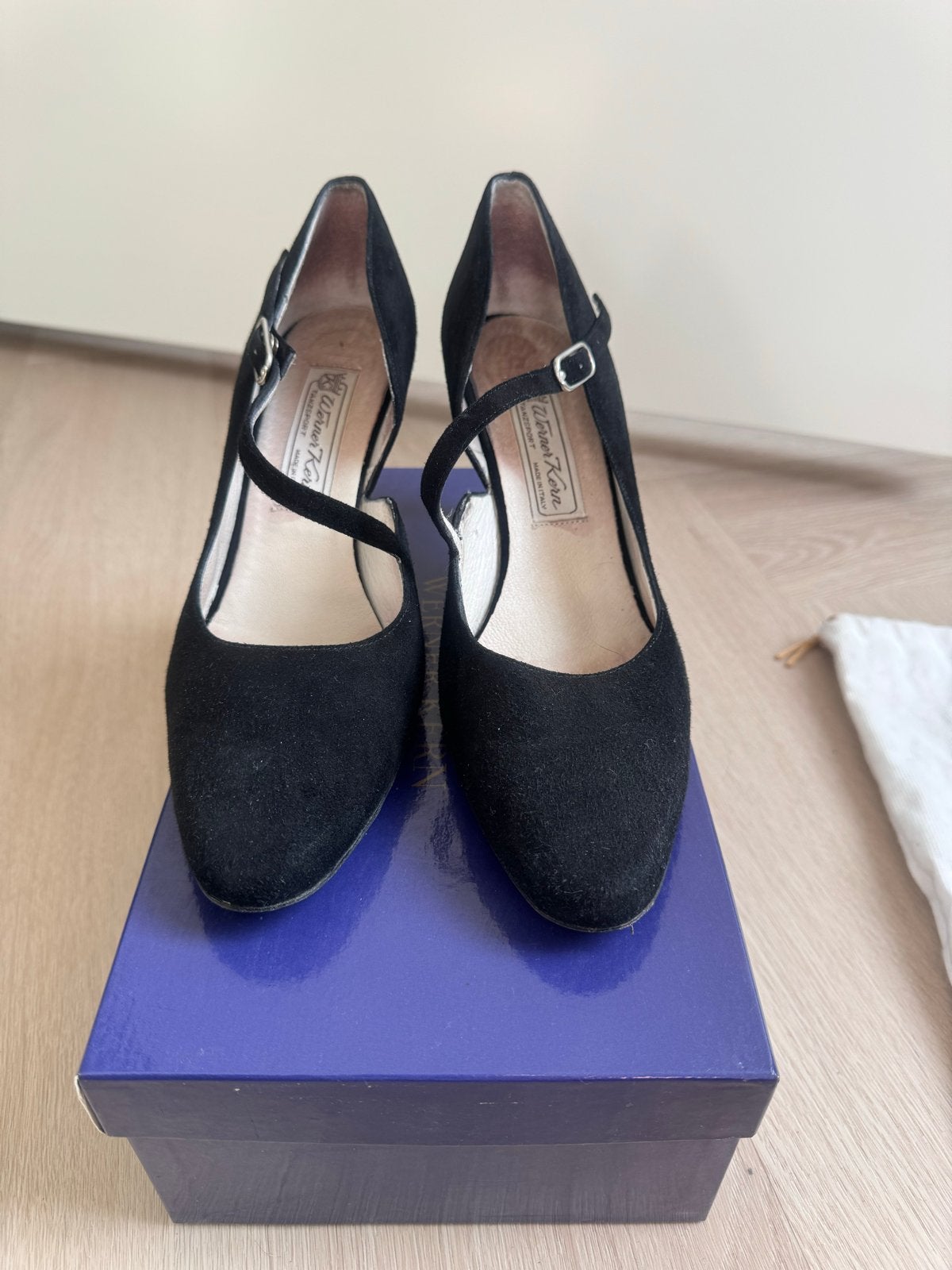 Werner Kern suède leren dansschoenen - Maat 5,5, Ophalen of Verzenden, Gedragen, Zwart, Dansschoenen
