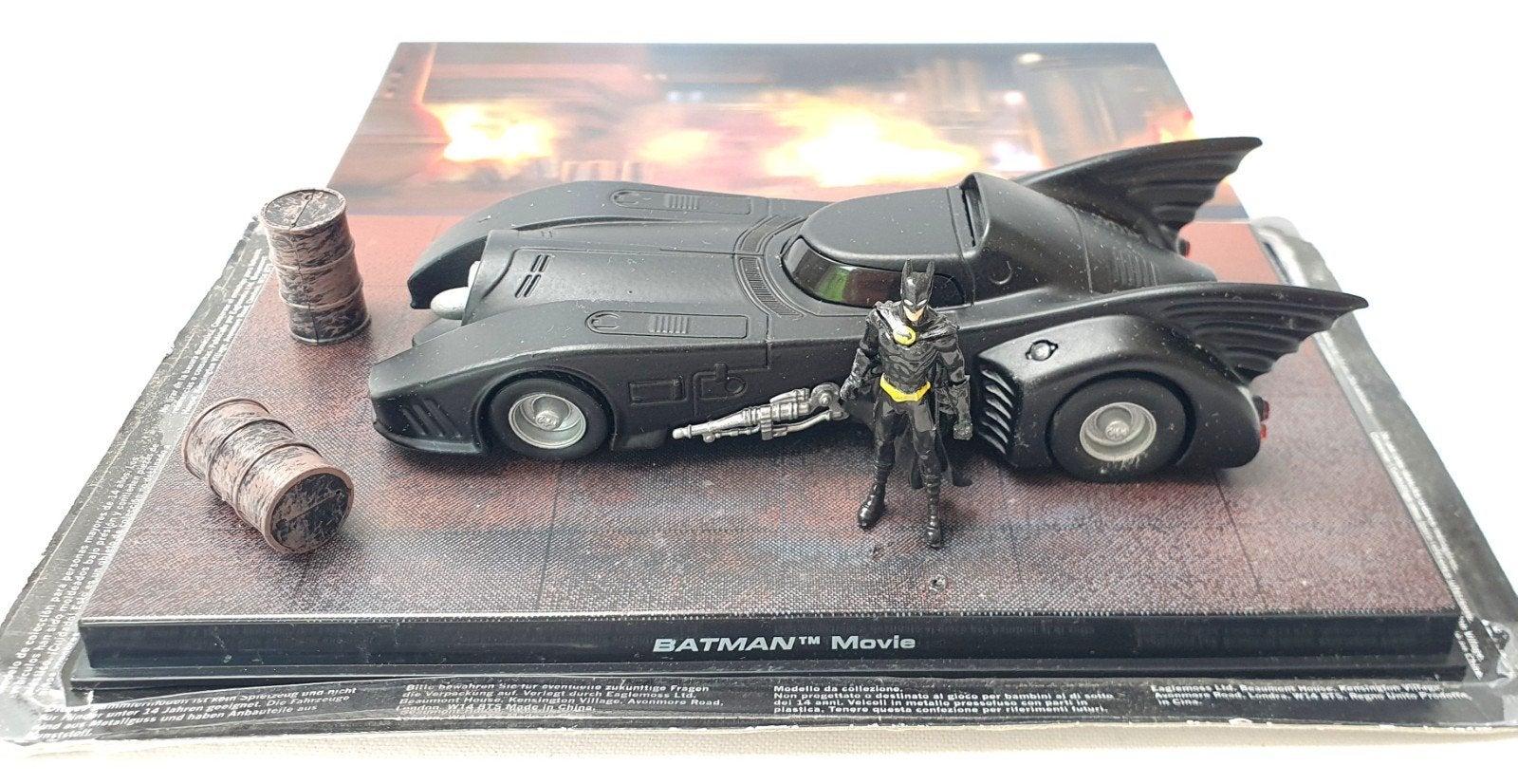 Atlas 1:43 Batmobile & Batman Figuur incl. Display Doos!, Ophalen of Verzenden, Auto, Overige merken