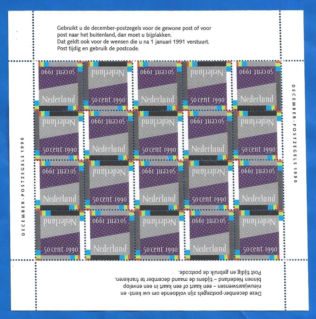 NVPH V1461 Decemberzegels 1990 - December-postzegels, Postzegels en Munten, Postzegels | Nederland, Verzenden, Na 1940, Postfris
