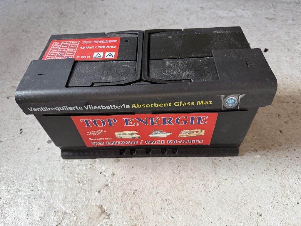 Accu 12 v -100 ah, Gebruikt