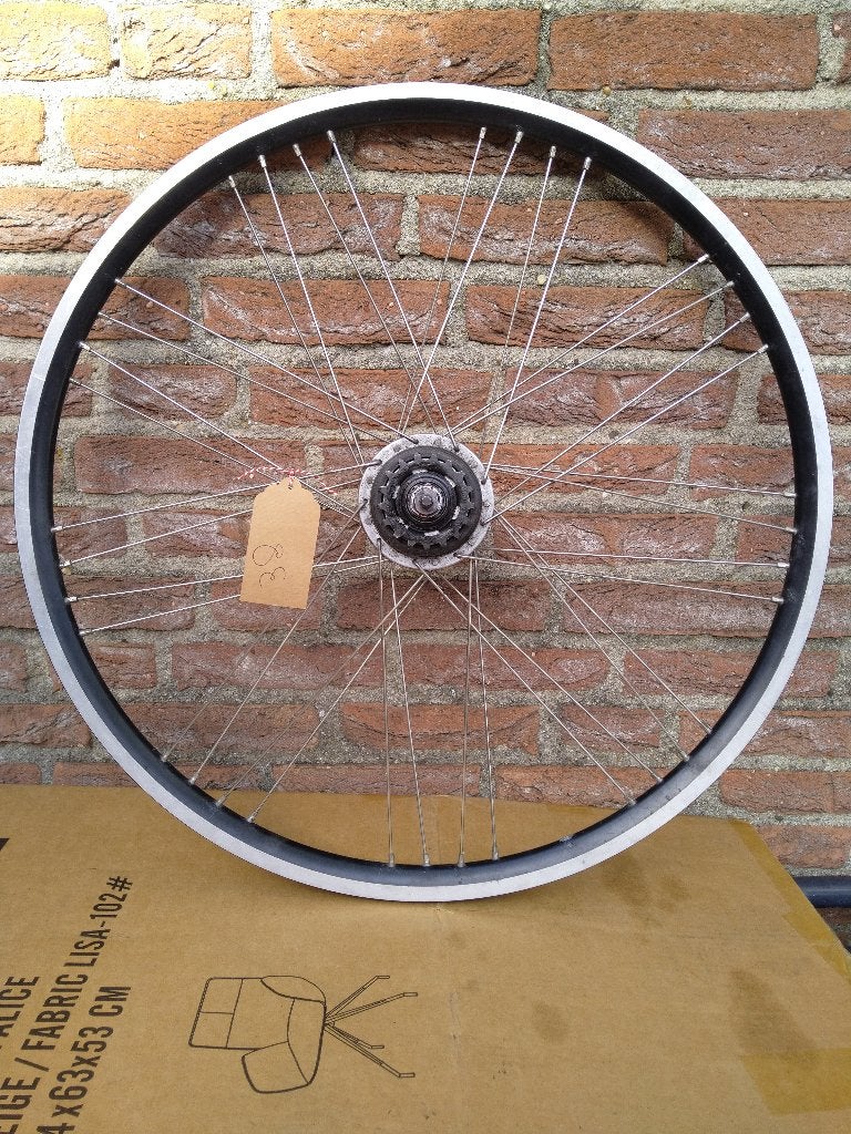Achterwiel Nexus 8 Velgrem,Rollerbrake €50,-, Elektrische fiets, Gebruikt, Ophalen of Verzenden, Volgt