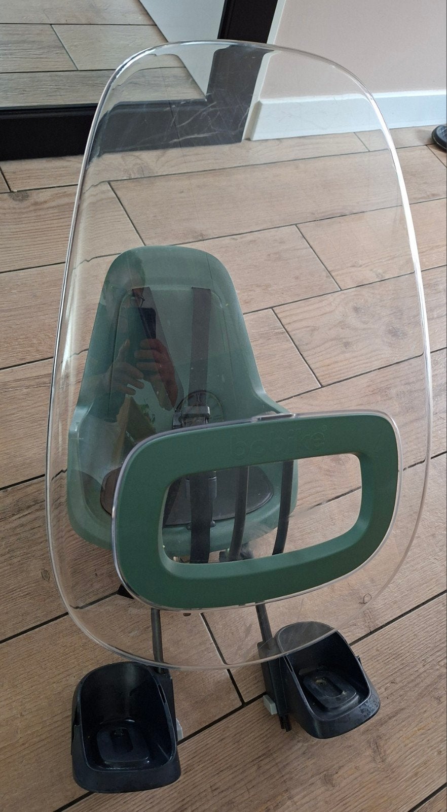 Bobike GO Mini fietsstoeltje met windscherm, Ophalen of Verzenden, Gebruikt, 9 t/m 18 kg