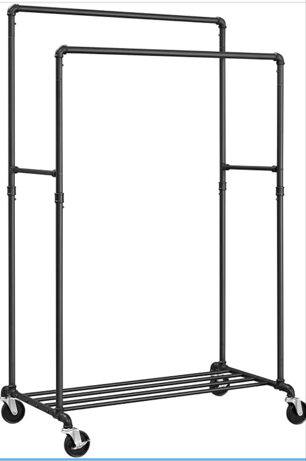 Kledingrek op wielen - 110kg belastbaar, 2 hoogtes, Ophalen