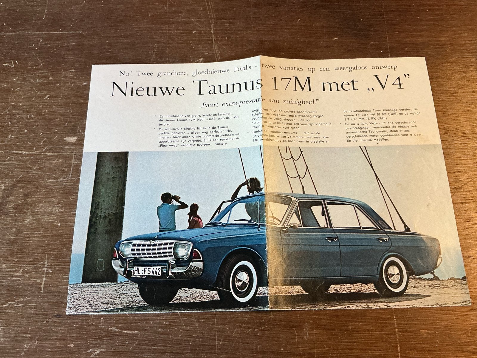 Originele Ford Taunus 17M/20M brochure (jaren '60), Ophalen of Verzenden, Gelezen, Ford