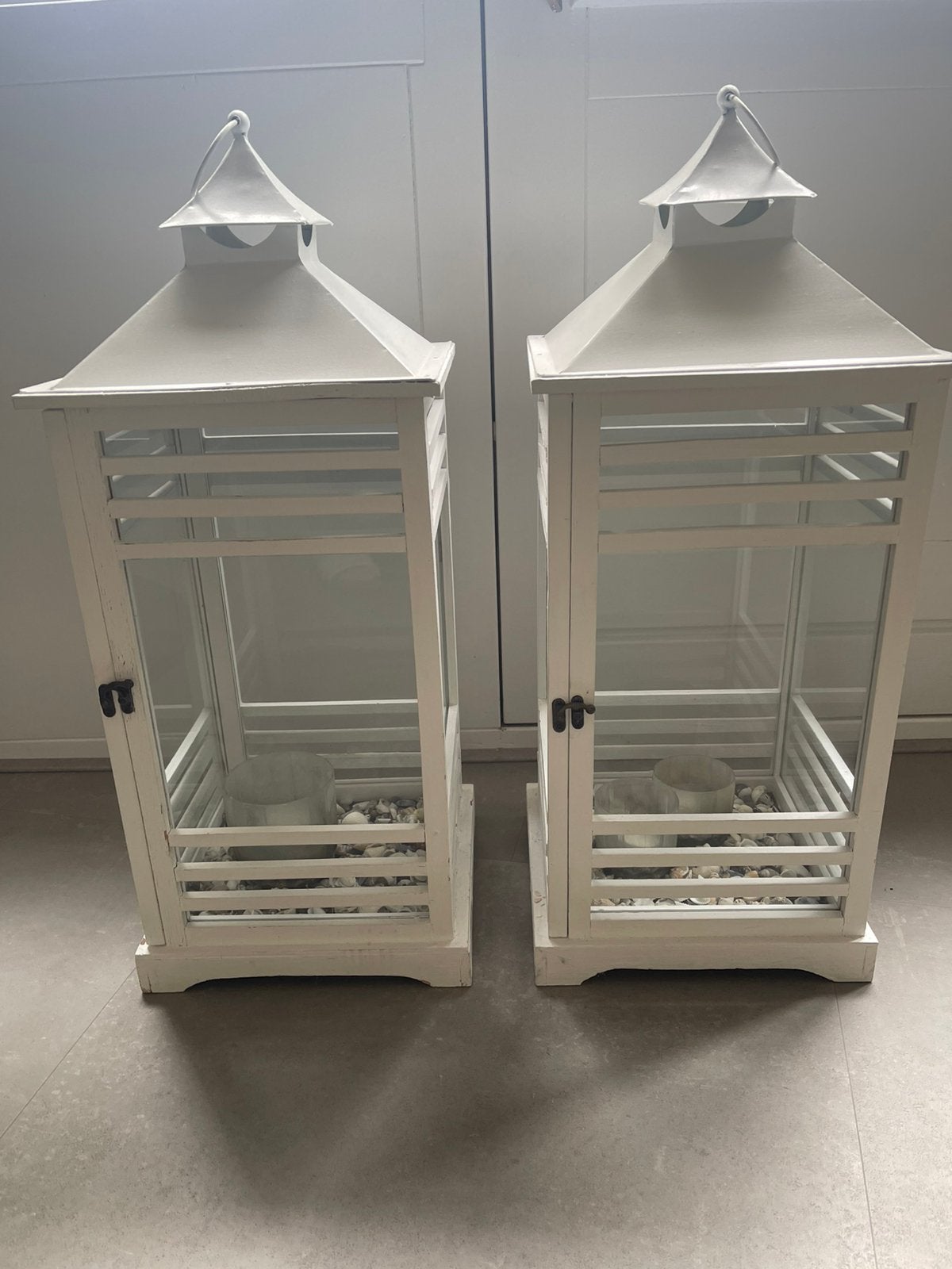 Winddichte kaarsenhouders, Ophalen, Gebruikt, 50 tot 75 cm, Wit