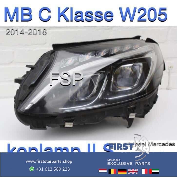W205 Mercedes C Klasse Coupé C205 ILS koplamp links Full LED, Gebruikt, -, Ophalen of Verzenden, -