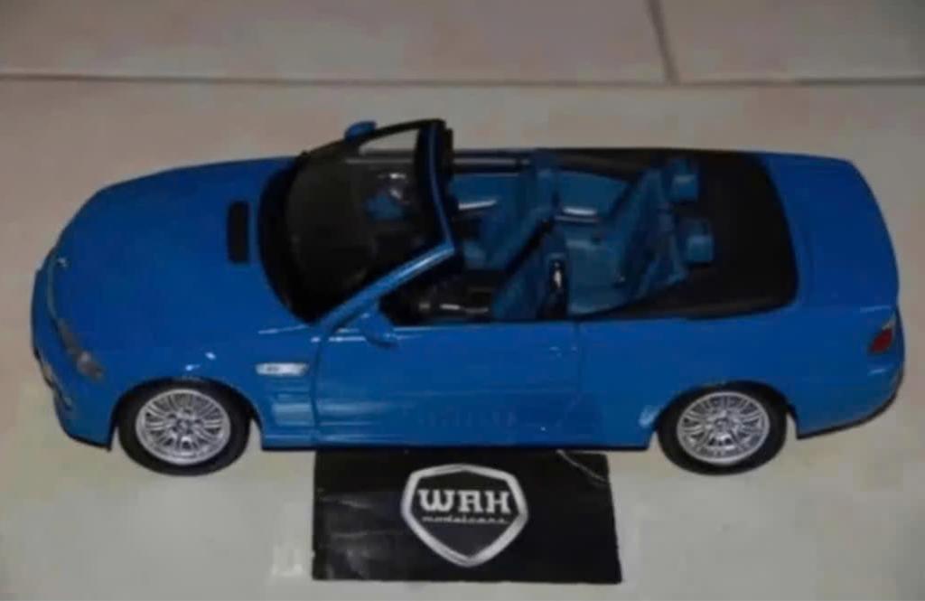 1:18 BMW M3 E46 CABRIO laguna seca blue Kyosho no box WRH, Verzenden, Zo goed als nieuw, Auto, Kyosho
