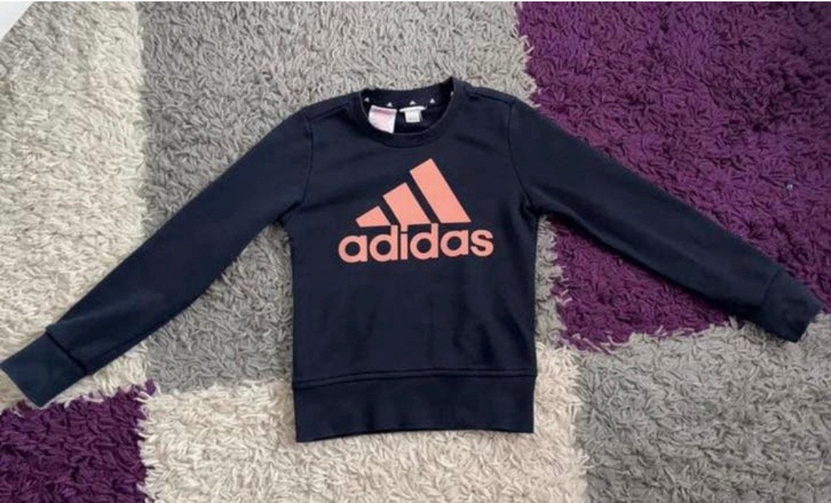 Adidas meisjes sweater 128/134 z.g.a.n, Kinderen en Baby's, Kinderkleding | Maat 128, Ophalen of Verzenden, Zo goed als nieuw