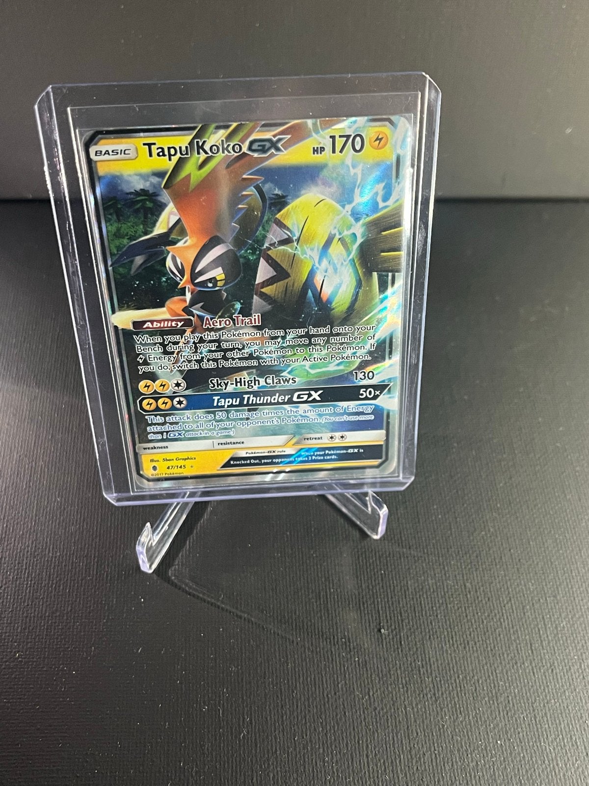 Tapu Koko GX Pokémon Kaart, Ophalen of Verzenden, Zo goed als nieuw, Losse kaart