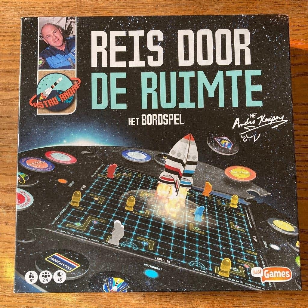 Reis door de Ruimte - Andre Kuipers (2-4 spelers, 8+jr) zgan, Hobby en Vrije tijd, Een of twee spelers, Ophalen of Verzenden, Zo goed als nieuw