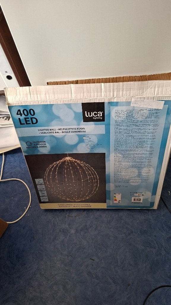 luca lichtbol, Huis en Inrichting, Woonaccessoires | Overige, Zo goed als nieuw, Overige materialen, Wit, Overige stijlen, Ophalen of Verzenden