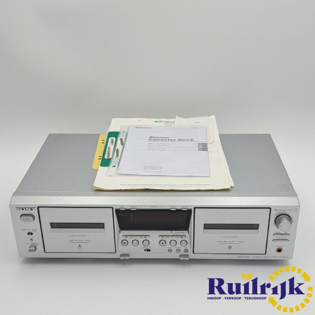 Sony TC-WE475 Dubbel Cassettedeck - In nette staat +Garantie, Sony, Support@sony.com, 1-7-1 Konan, Minato-ku
Tokyo 108-0075
Japan