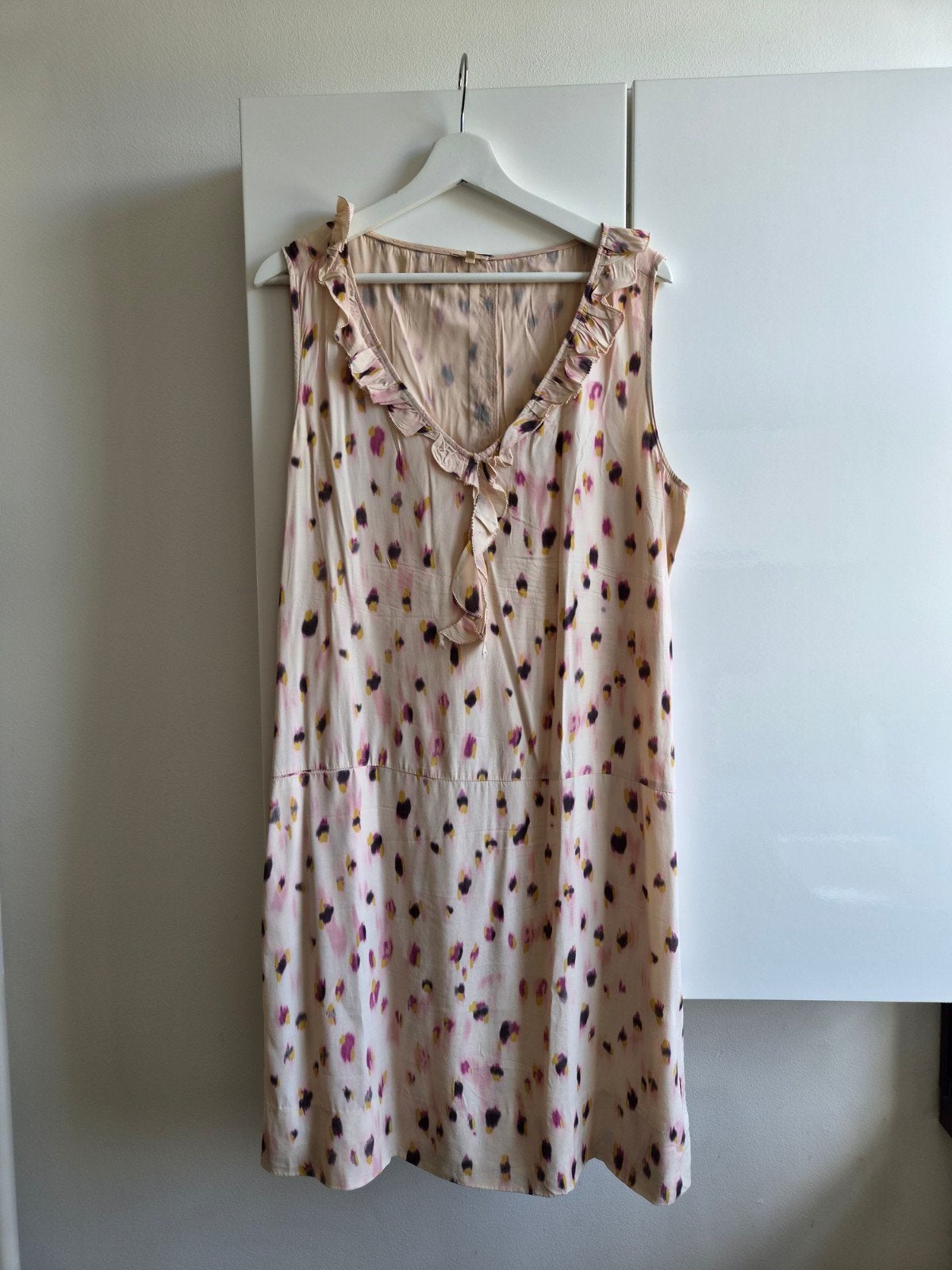 Bellerose jurk met print en ruches, Maat 38/40 (M), Bellerose, Ophalen of Verzenden, Knielengte
