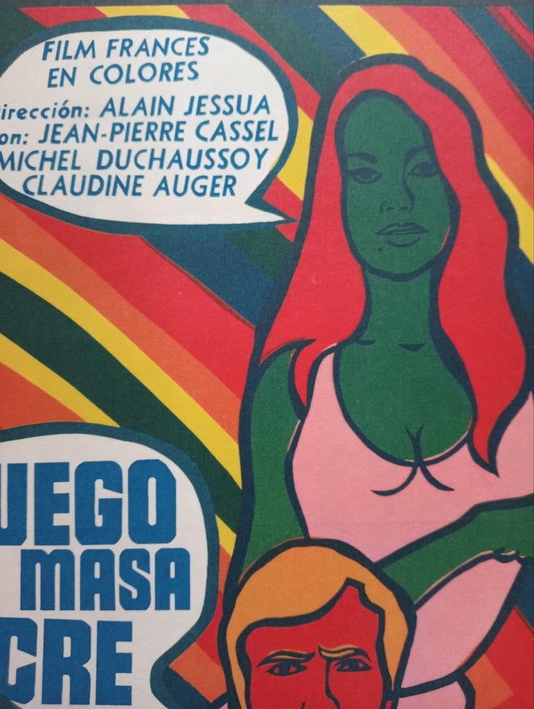 Pop Art film affiche Cuba 1970, Ophalen of Verzenden, Gebruikt, A1 t/m A3, Film en Tv