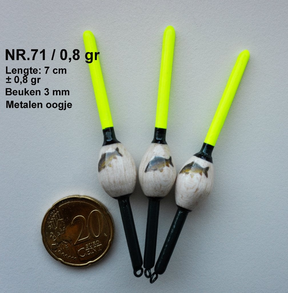 KARPERDOBBER HANDBUILT NR. 71 / 0,8 gr, Ophalen of Verzenden, Nieuw, Dobber of Lood