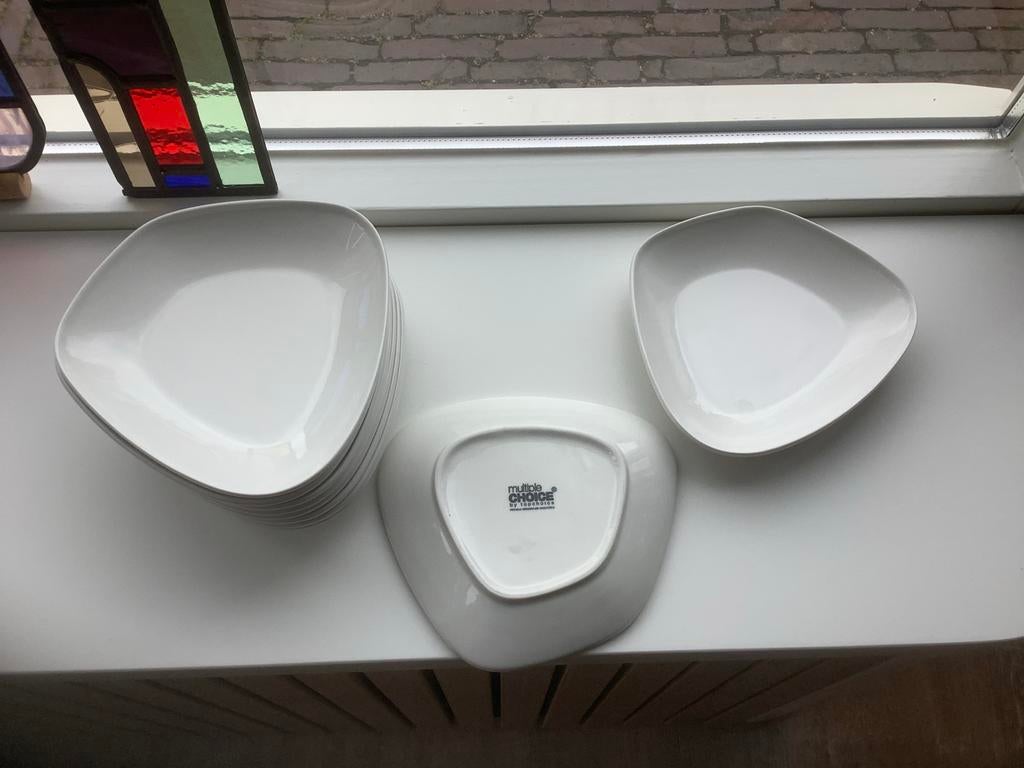 10 Witte Dessert/Gebak/Salade Schaaltjes - Multiple Choice, Huis en Inrichting, Keuken | Servies, Ophalen of Verzenden, Zo goed als nieuw