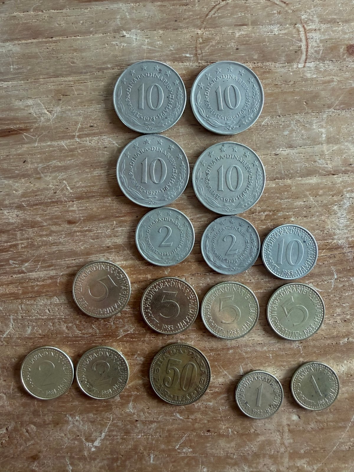 Setje oude munten uit Joegoslavië, Ophalen, Setje