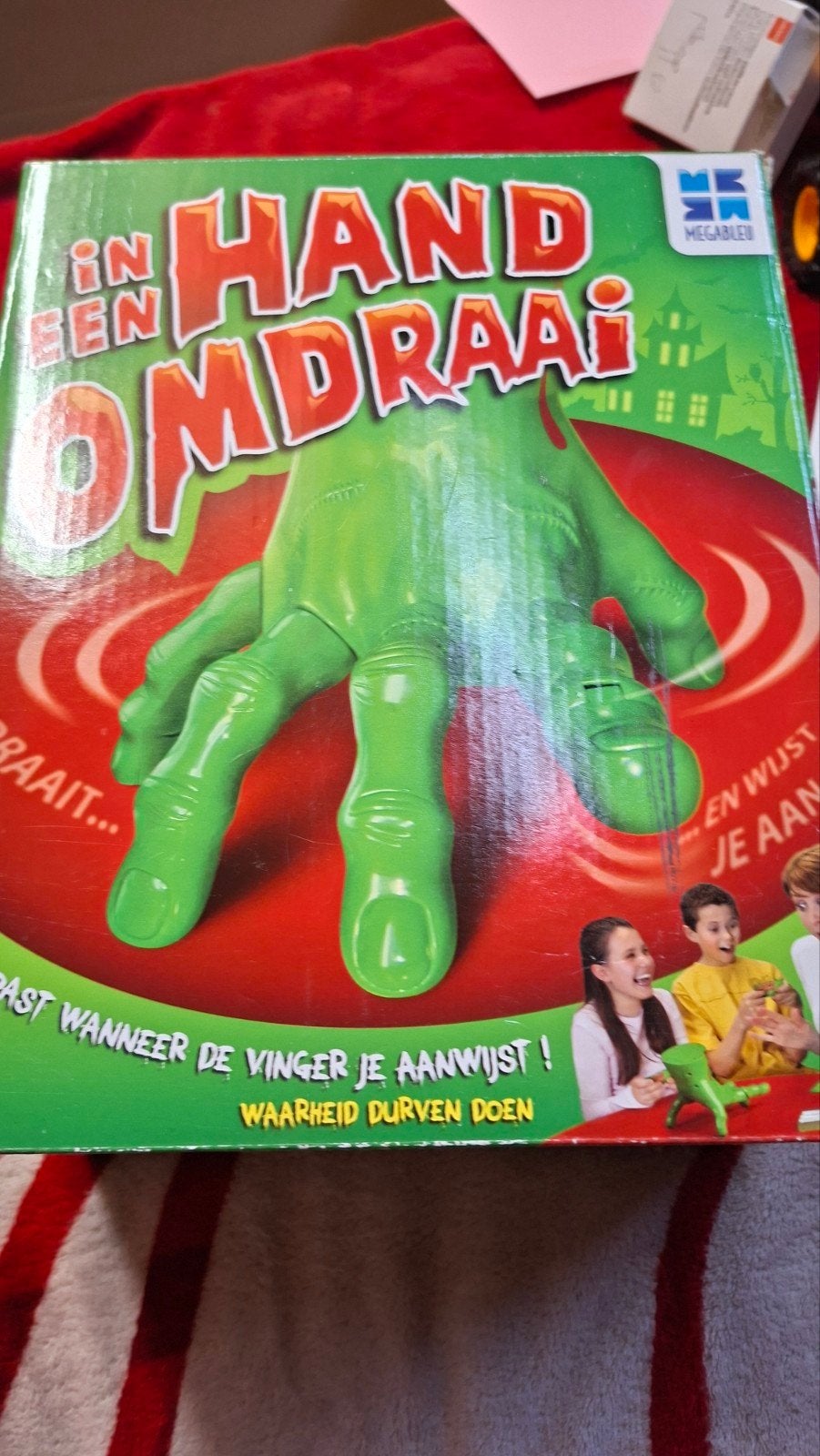 bordspellen: In een handomdraai, Twister, Wie is het?, Een of twee spelers, Ophalen, Gebruikt