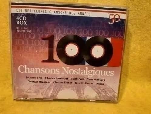 100 Chansons Nostalgiques - 4CD Boxset Franse Klassiekers, Ophalen of Verzenden, Zo goed als nieuw, Boxset, Chanson