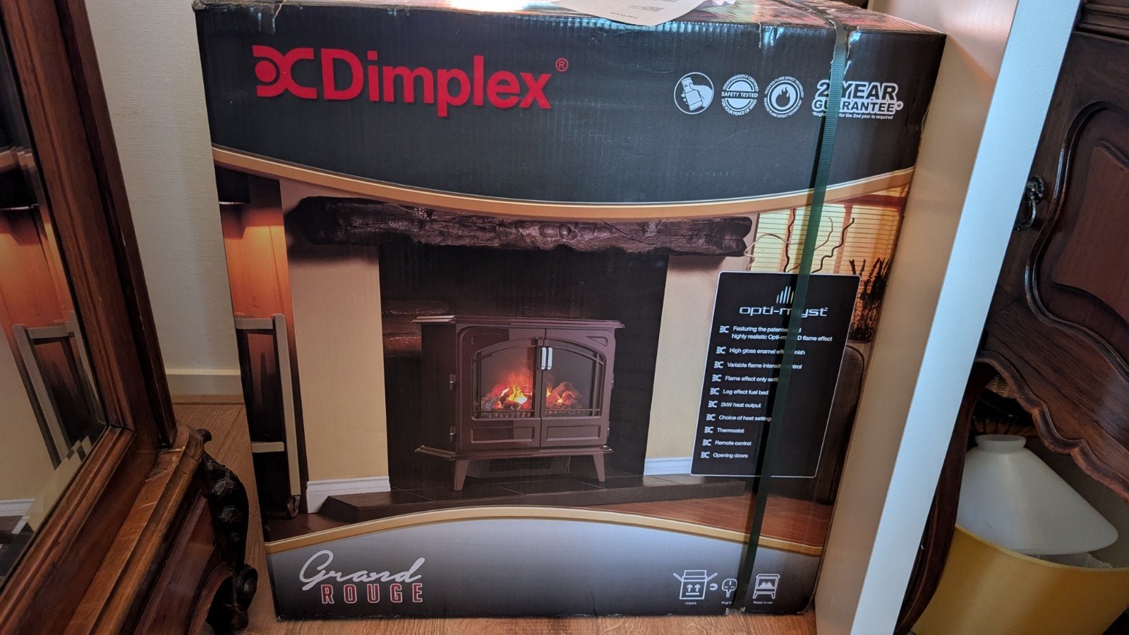 NIEUW Dimplex Grand Rouge Opti-Myst, Ophalen, Overige soorten, Elektrisch, Nieuw