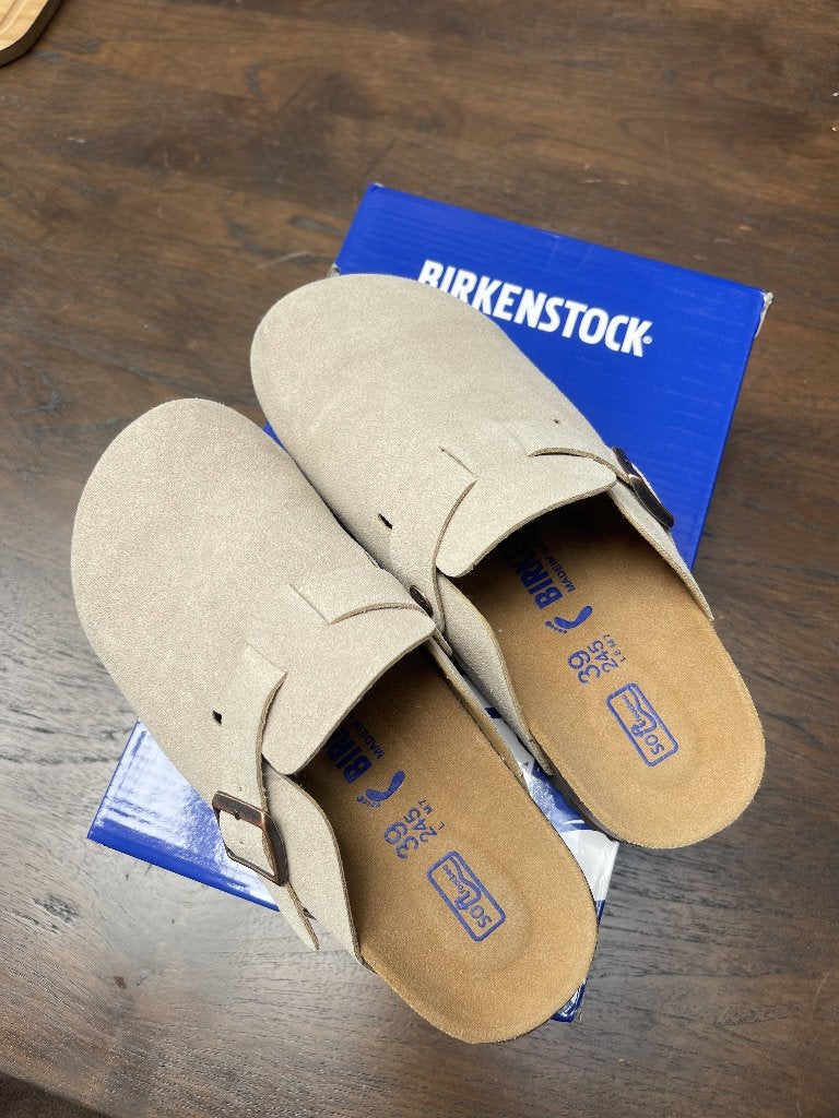 Birkenstocks Boston Sand, Verzenden, Beige, Nieuw, Sneakers of Gympen