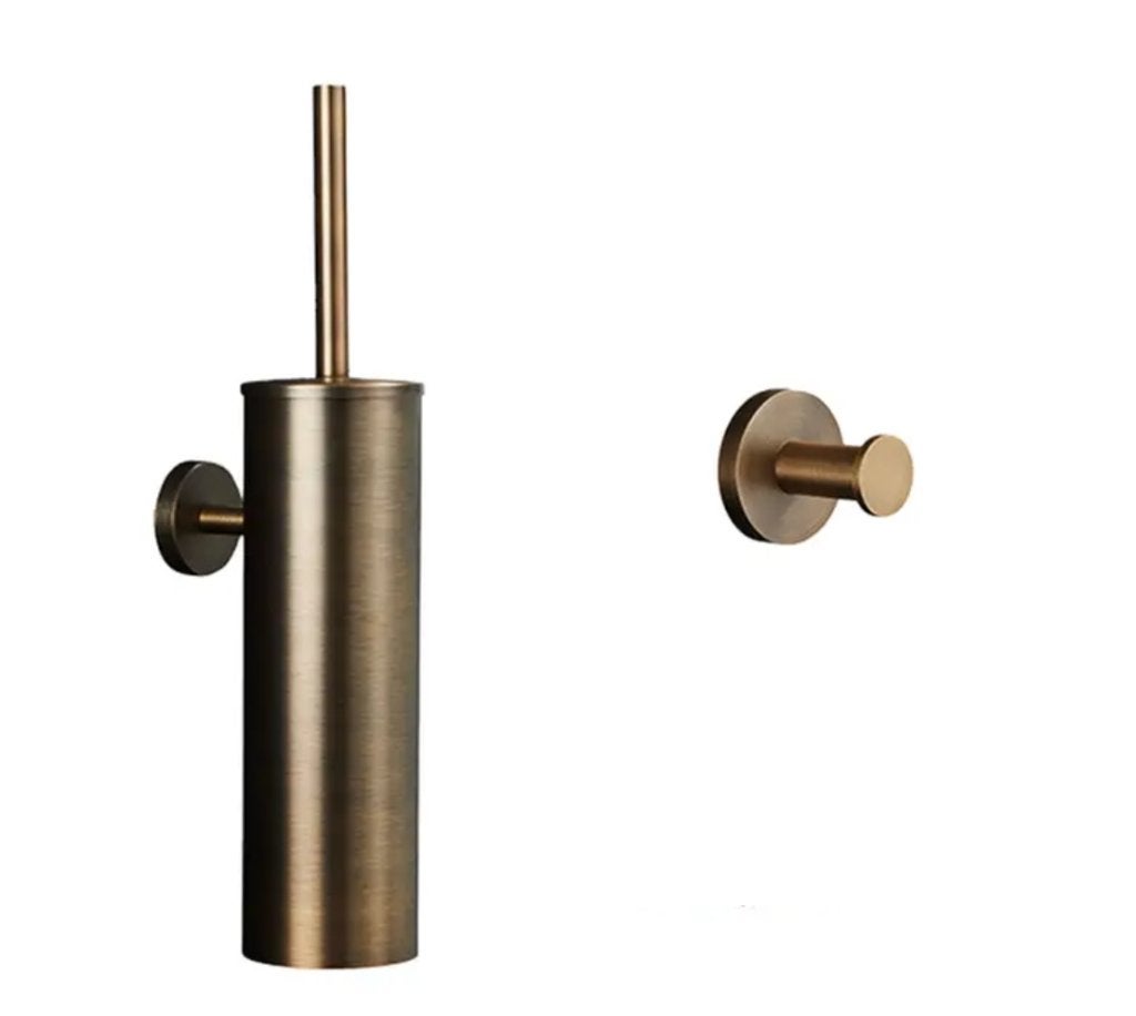 2x Saniclear toiletborstel, en haak verouderd messing, Ophalen of Verzenden, Nieuw, Toilet