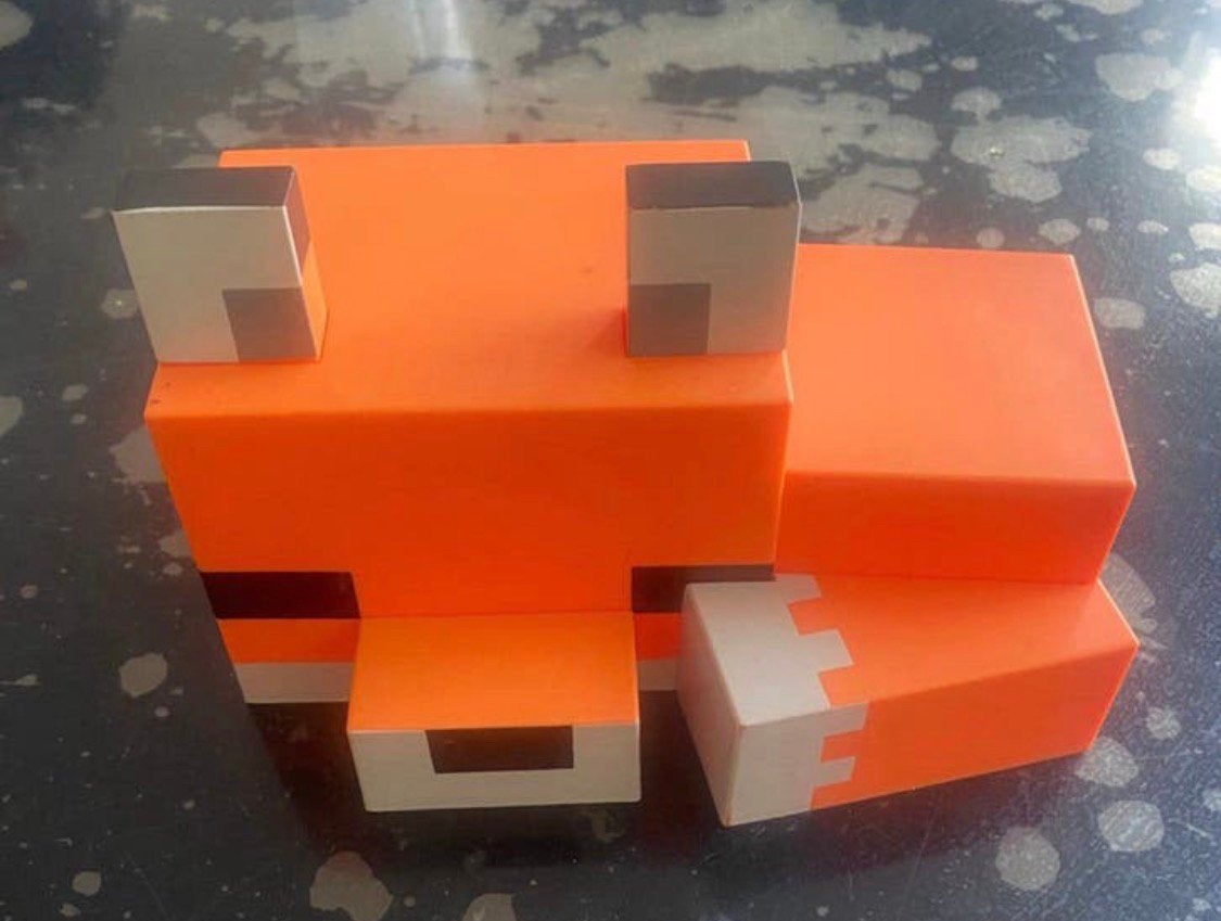 Originele Minecraft Baby Vos Lamp (Paladone), Ophalen of Verzenden, Zo goed als nieuw, E27 (groot), Led-lamp
