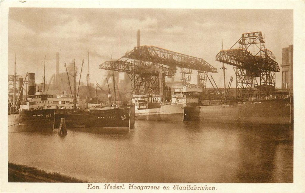 701-120-047 IJmuiden Hoogovens, Verzamelen, Ansichtkaarten | Nederland, Verzenden, Voor 1920, Noord-Holland