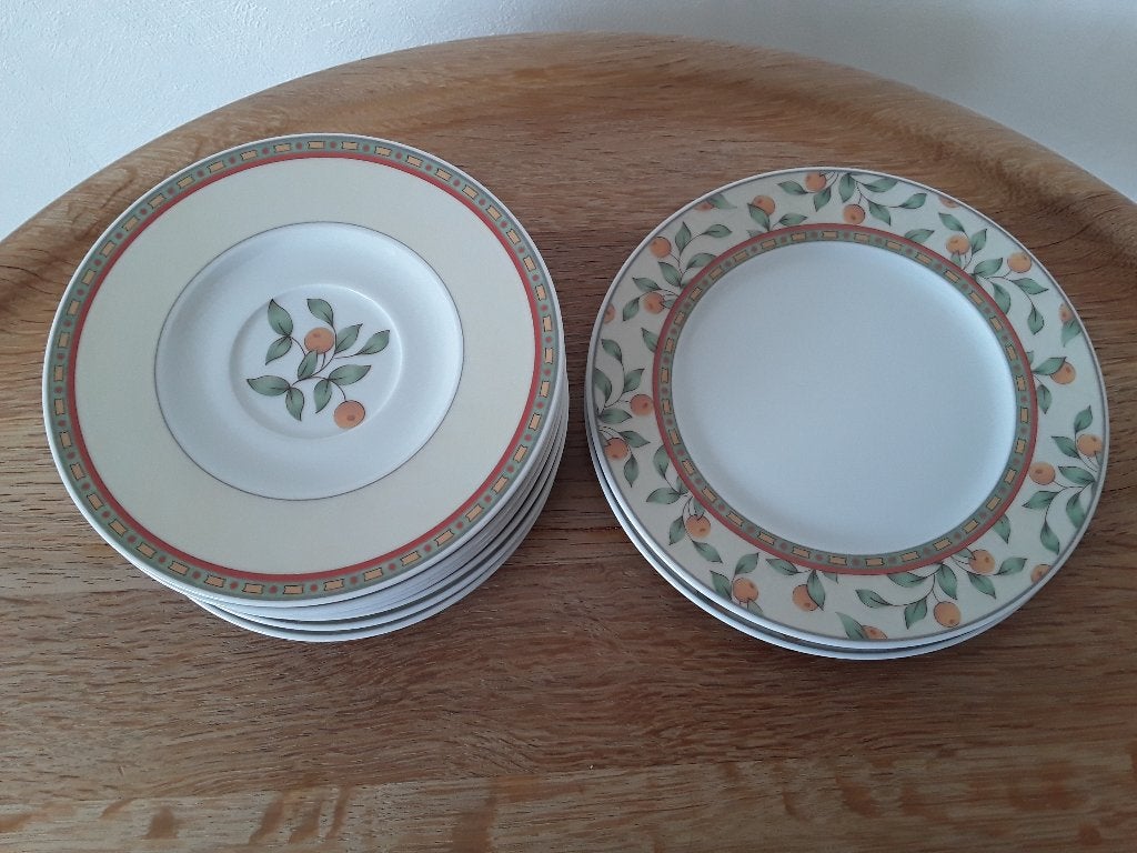 7 schoteltjes en 2 gebaksbordjes Art Design koffietijd, Huis en Inrichting, Keuken | Servies, Gebruikt, Overige typen, Ophalen of Verzenden