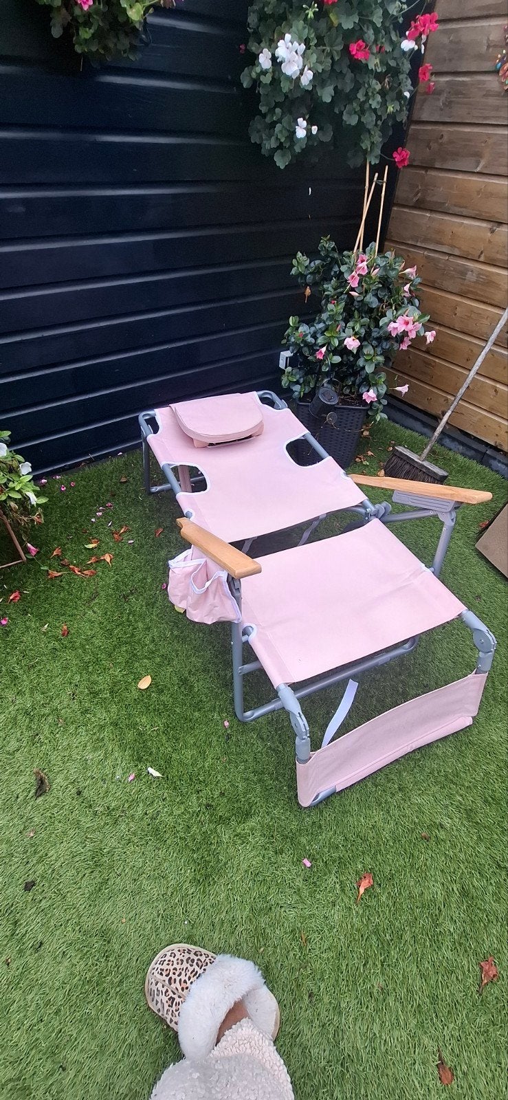Roze strandstoel/ligstoel 2×- verstelbaar en inklapbaar, Tuin en Terras, Ophalen, Zo goed als nieuw, Overige materialen, Inklapbaar