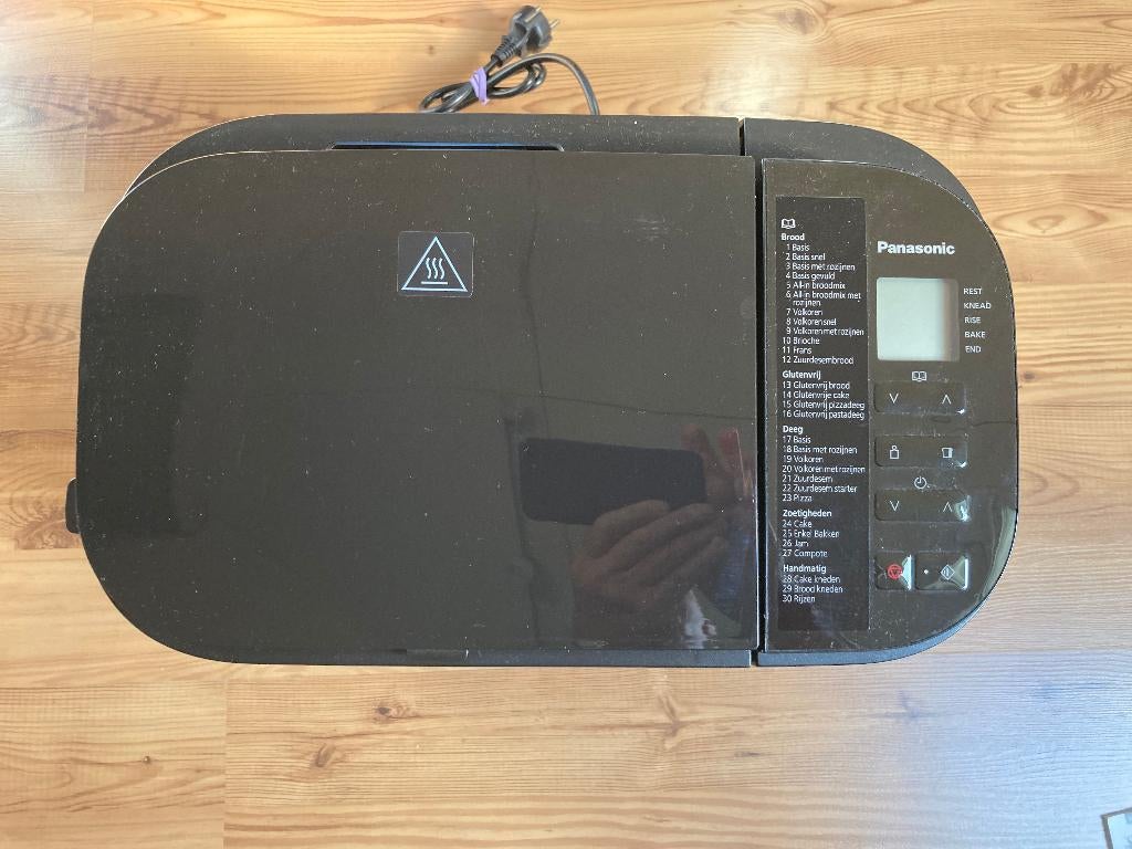 broodbakmachine panasonic, Witgoed en Apparatuur, Broodbakmachines, Meer dan 10 programma's, Zo goed als nieuw, 400 tot 800 gram deeg