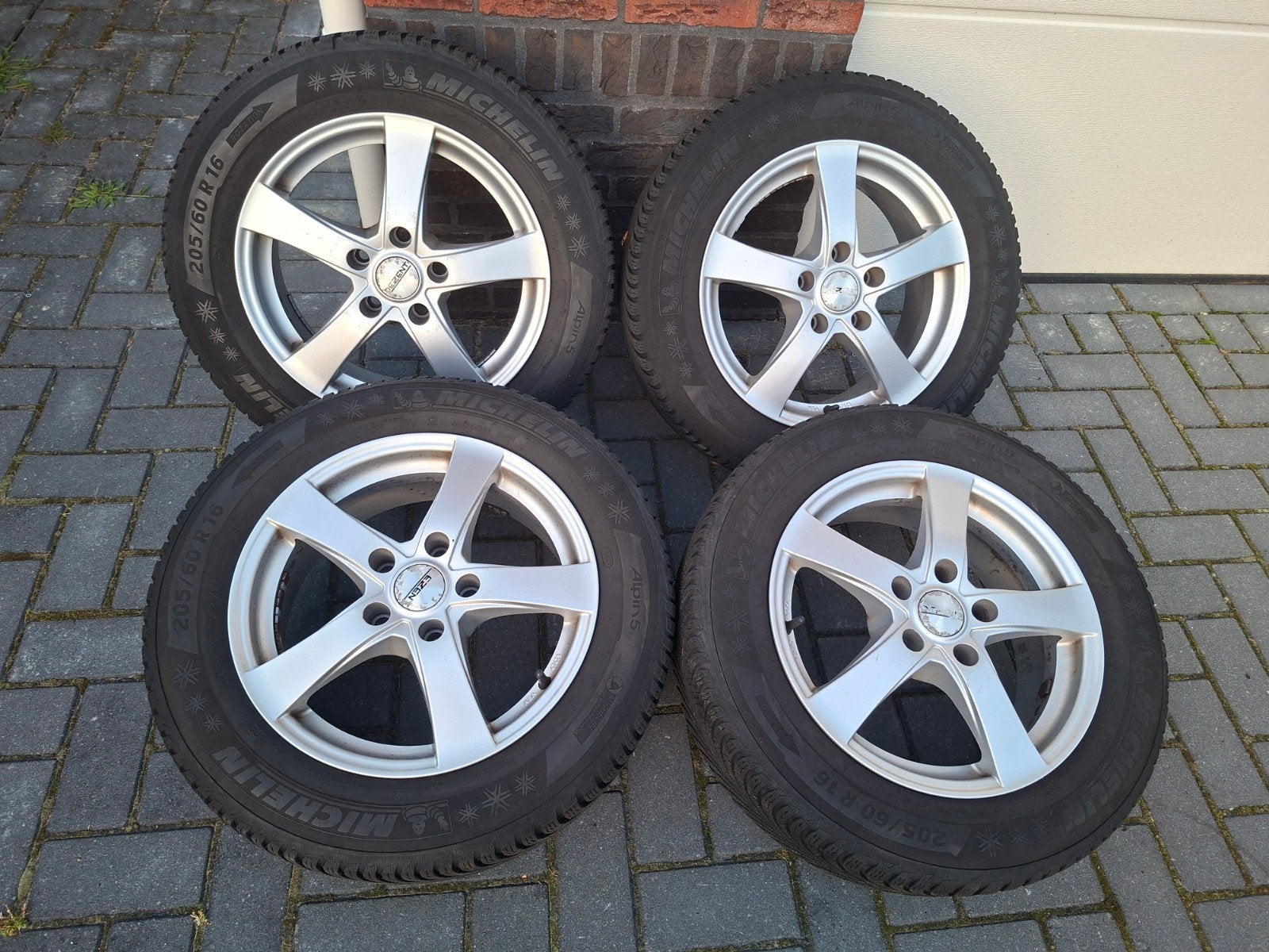 Michelin Alpin 5 winterbanden op 16 inch LM velgen  5x112, Ophalen of Verzenden, Gebruikt