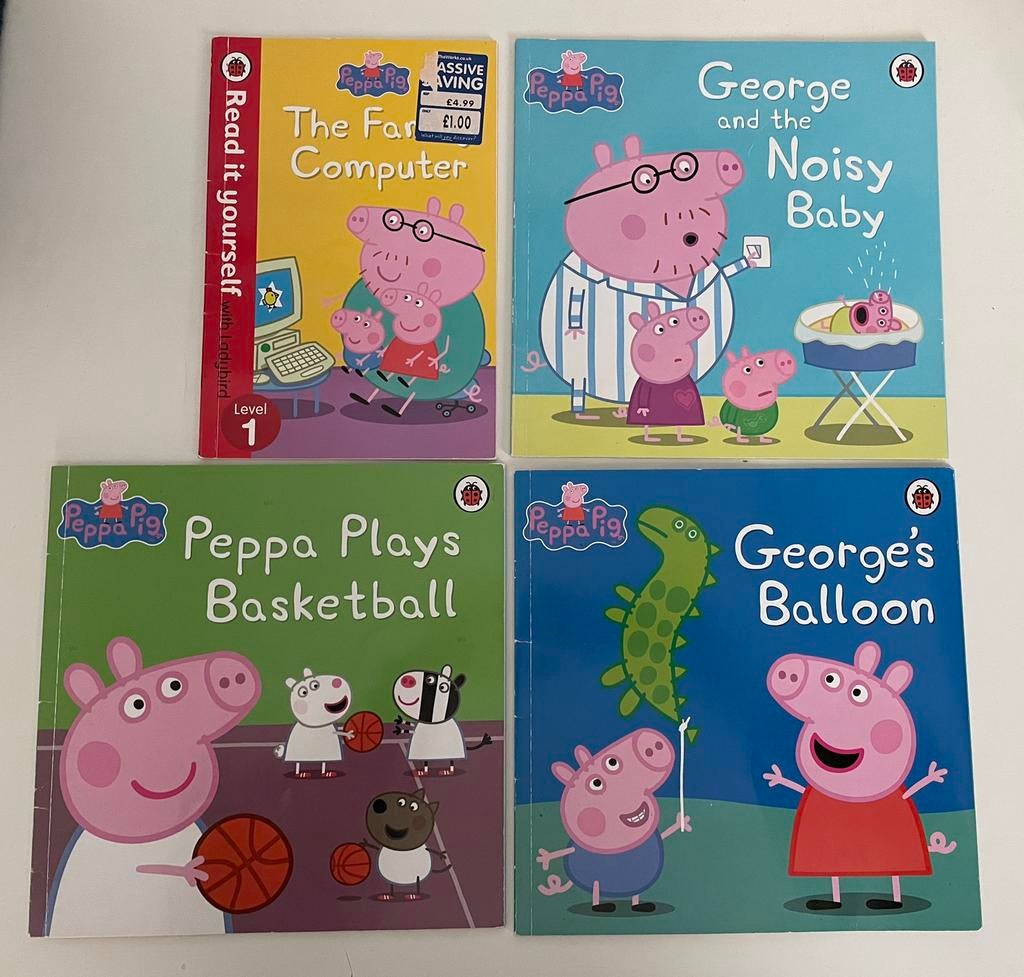 4 Peppa Pig boekjes (engelstalig), Ophalen of Verzenden, Gelezen, Fictie algemeen