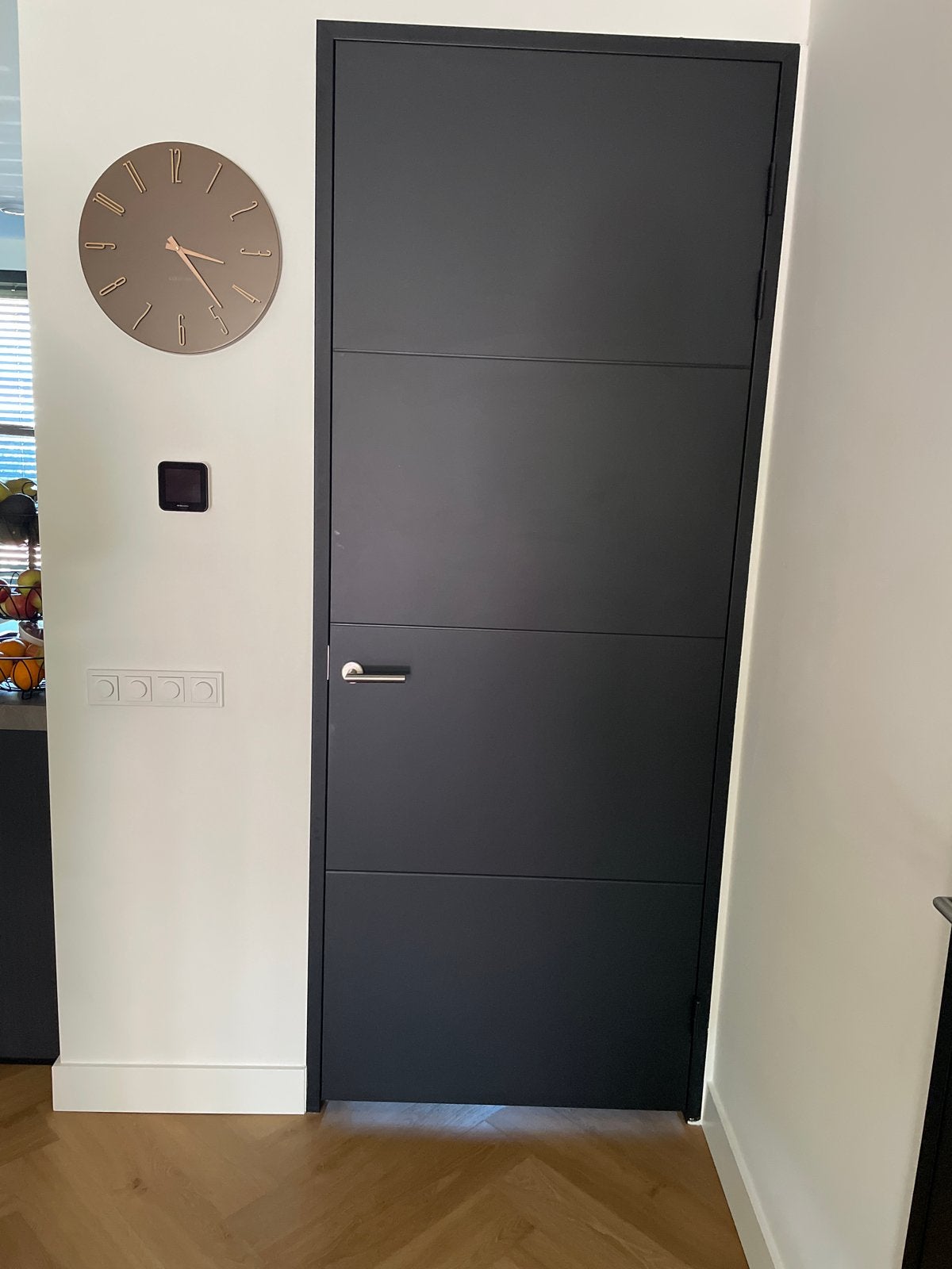 Nieuwe zwarte binnendeur met klink (230x87x4cm), Ophalen, 80 tot 100 cm, 215 cm of meer, Binnendeur