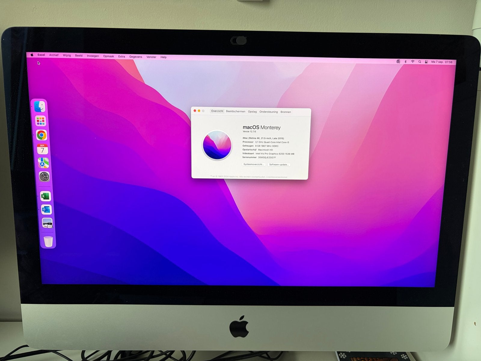 Apple iMac Retina 4K 21.5 inch (eind 2015) - 1TB Fusion Driv, Computers en Software, Ophalen, Gebruikt, HDD en SSD, 8 GB
