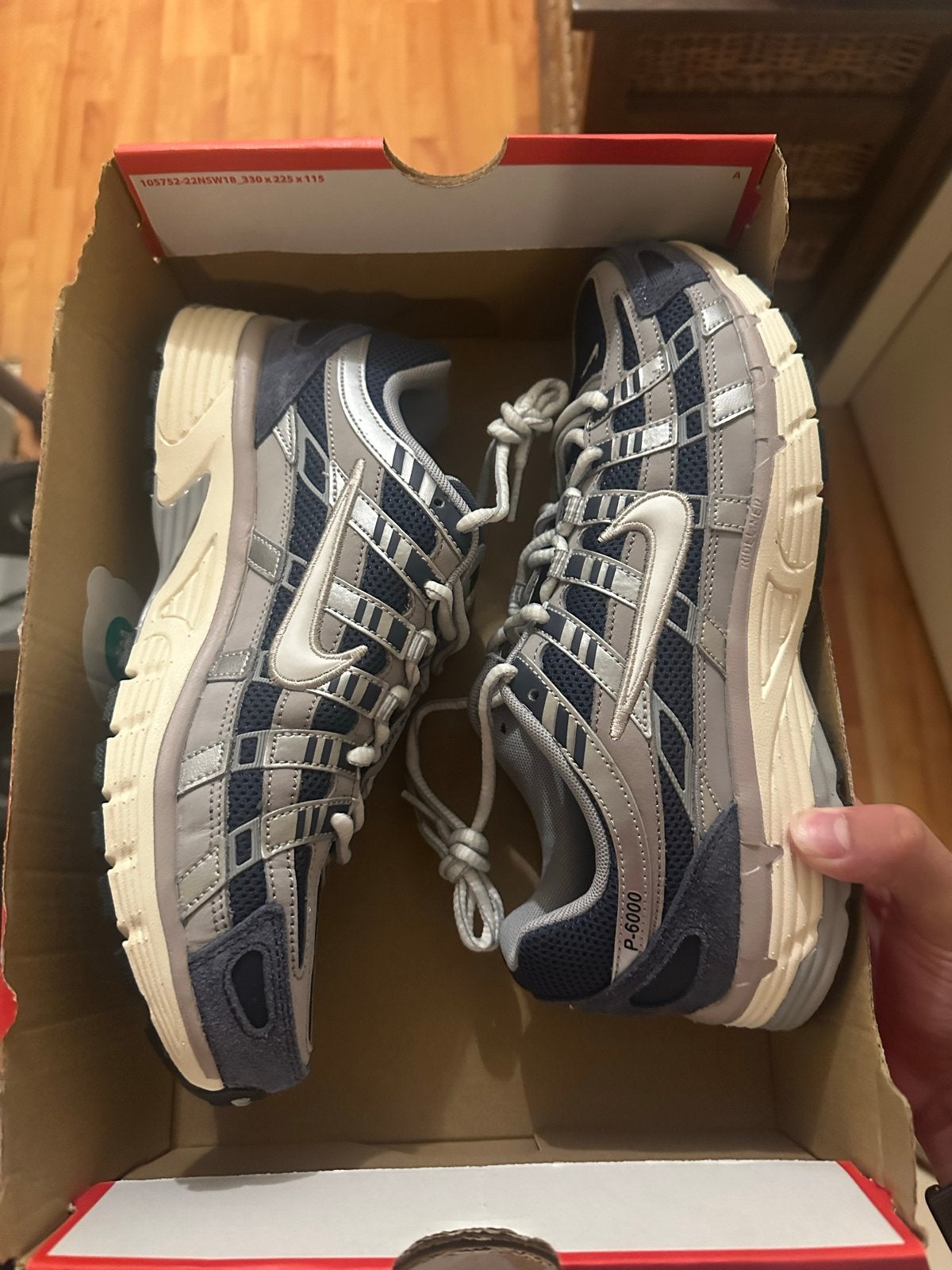 Nike P-6000 Thunder Blue/Sail-Pale Ivory - Maat 42, Blauw, Nieuw, Ophalen of Verzenden, Sneakers of Gympen