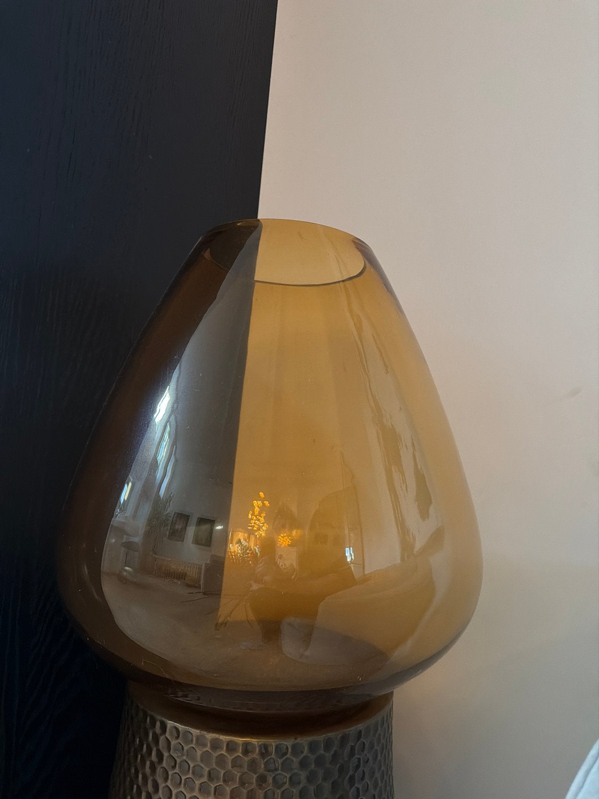 Pols Potten Whiskey Glass Vaas Amber - Mondgeblazen, Ophalen