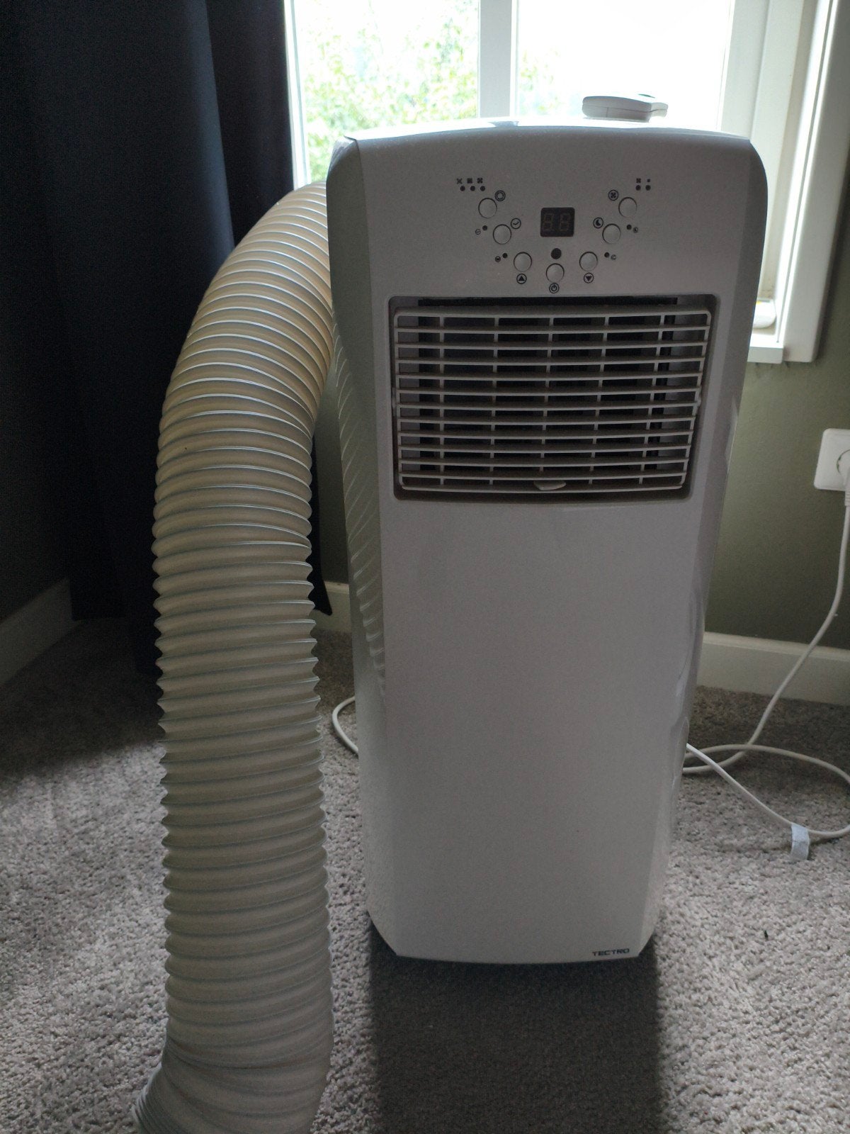 Mobiele airco Tectro TP 1020 - Werkt prima, Witgoed en Apparatuur, Ophalen, Gebruikt, Minder dan 60 m³, 3 snelheden of meer