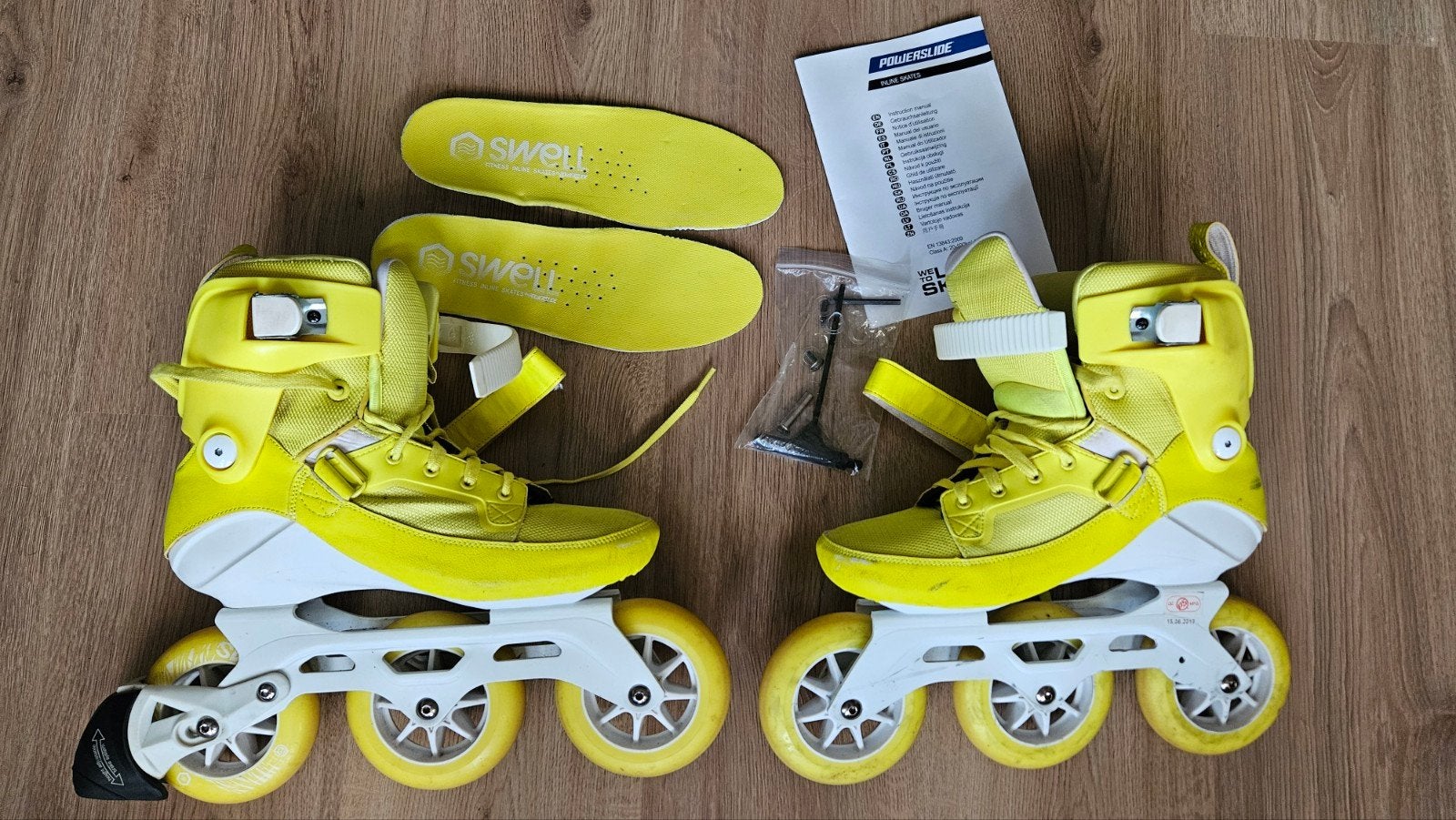 Powerslide Swell 110 Flash Inline Skates - Geel - Maat 43, Ophalen of Verzenden, Zo goed als nieuw, Dames, Powerslide