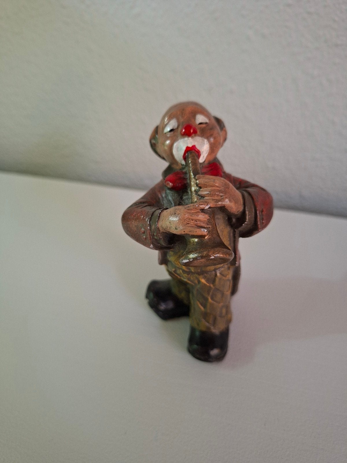 Beeldje Clown met Saxofoon, Verzamelen, Ophalen, Gebruikt, Mens