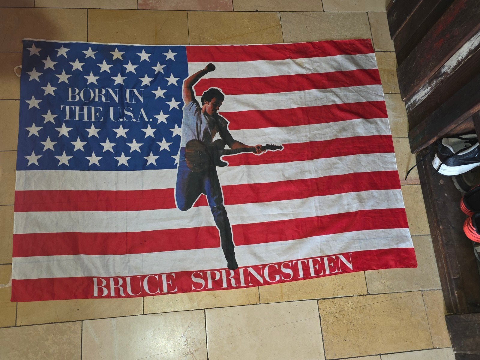 Originele Bruce Springsteen Born in the U.S.A. vlag, Ophalen of Verzenden, Zo goed als nieuw