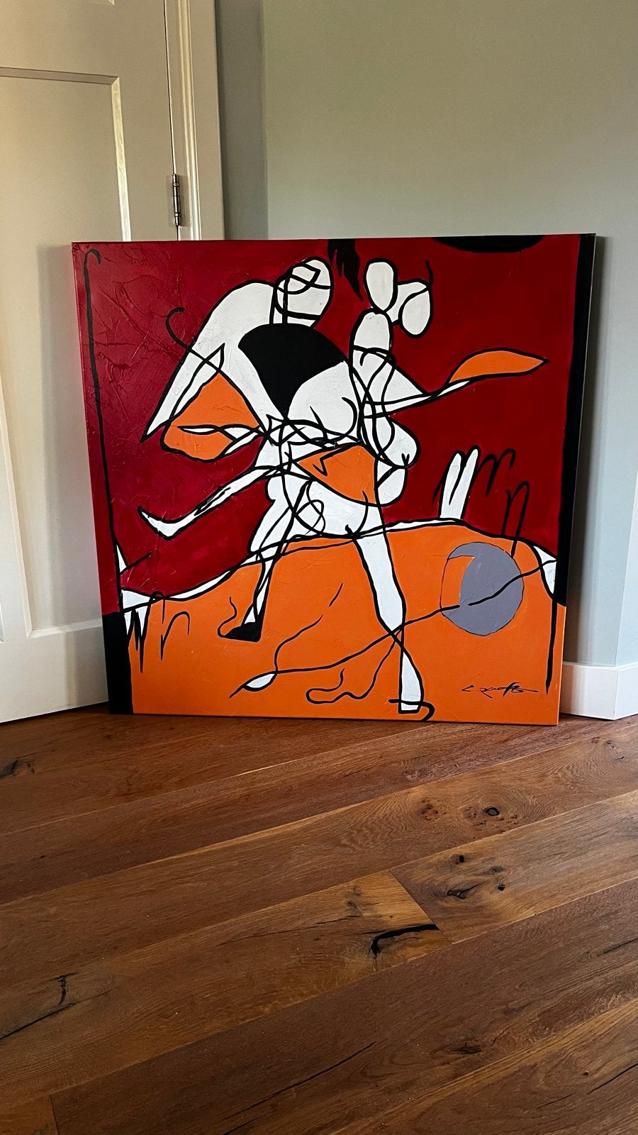 Olieverfschilderij L. Paramount 100 x 100 cm, Ophalen
