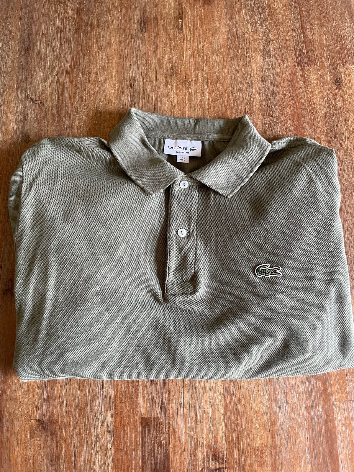Lacoste polo lange mouw maat L / 5, Kleding | Heren, Verzenden, Zo goed als nieuw, Maat 52/54 (L), Groen