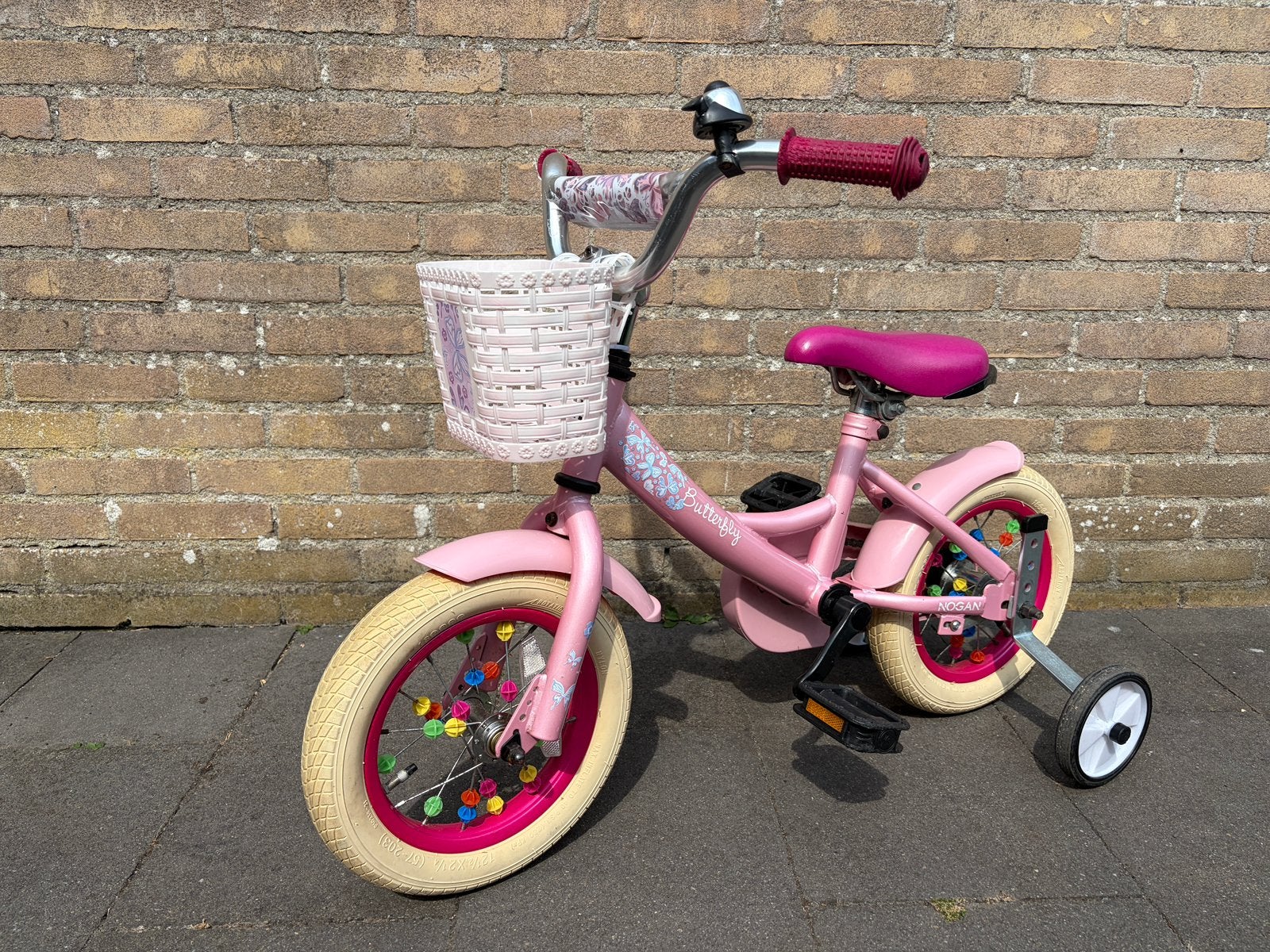 Meisjesfiets 12 inch inclusief zijwieltjes, Fietsen en Brommers, Ophalen, Terugtraprem, Zijwieltjes, Minder dan 16 inch